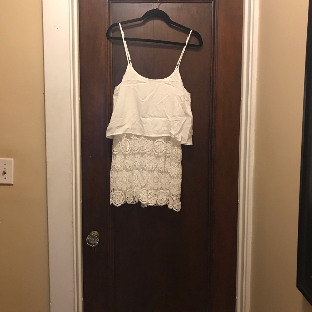 Francesca’s lace bottom, flowy top romper